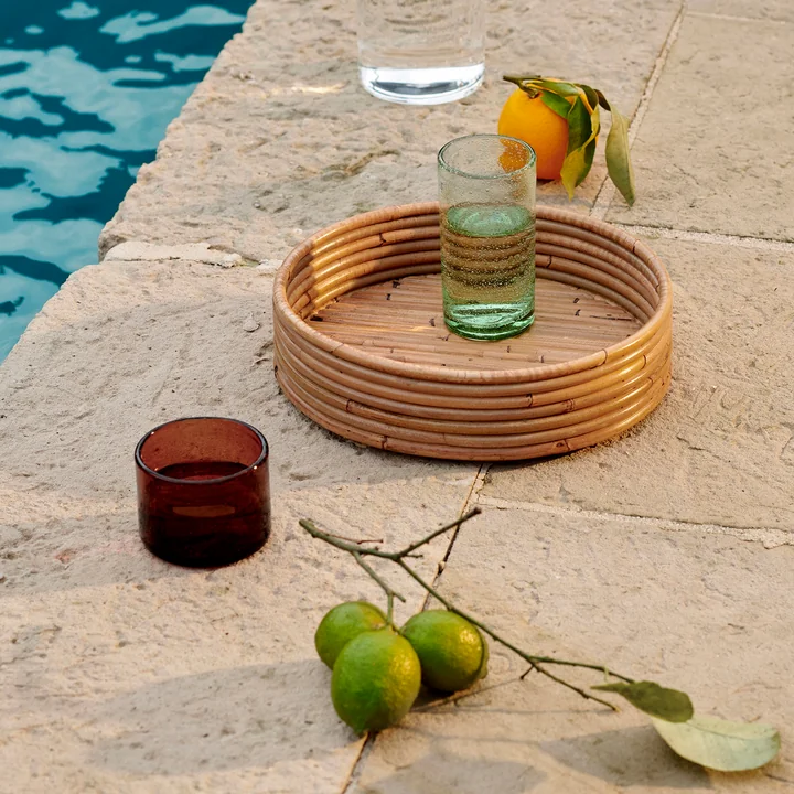 Ferm Living - Isola Dienblad, natuurlijk gebeitst