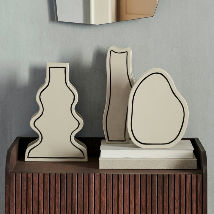 Paste Vazen van Ferm Living in de kleur gebroken wit