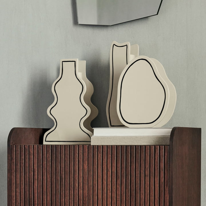 Paste Vazen van Ferm Living in de kleur gebroken wit