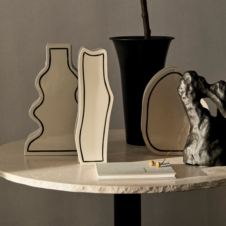 Paste Vazen van Ferm Living in de kleur gebroken wit