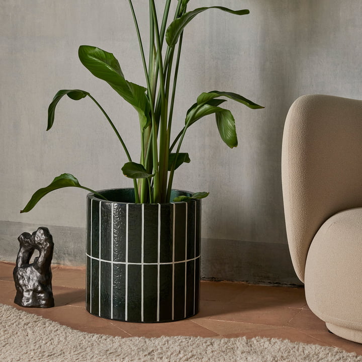 ferm Living - Pillar bloempot, donkergroen