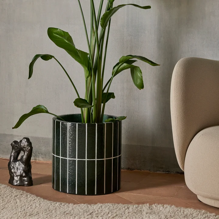 Ferm Living - Pillar bloempot, donkergroen