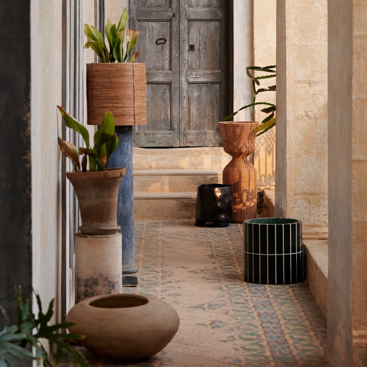 ferm Living - Pillar Plant Pot, donkergroen