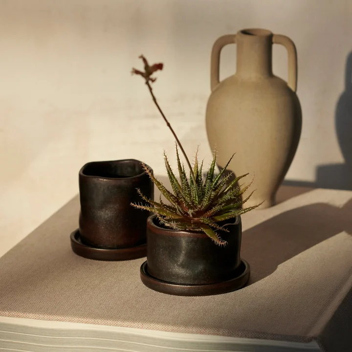 Uneru Minipotje van Ferm Living in de kleur zwart (set van 2)