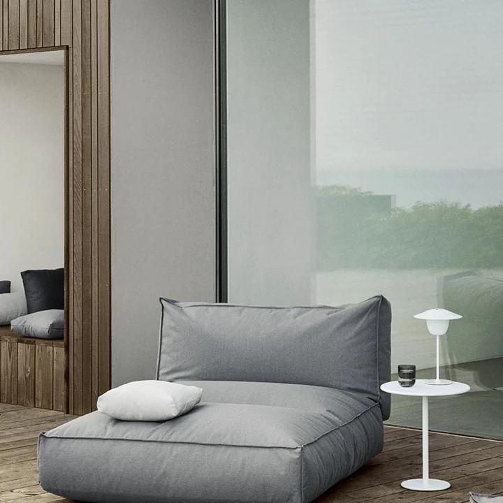 Stay Tuinkussen en bijzettafel, H 45 cm Ø 40 cm, wit van Blomus