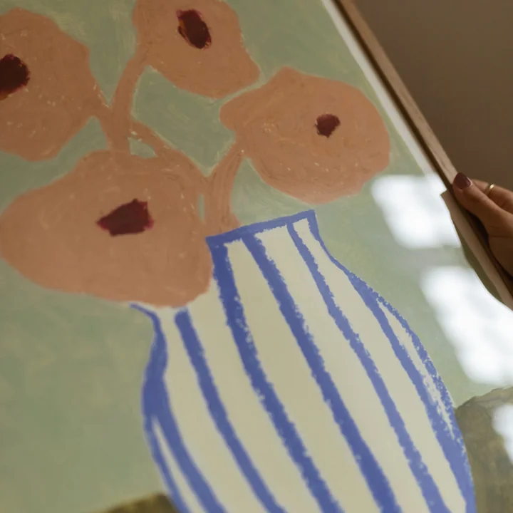 Pink Flowers door Carla Llanos van The Poster Club