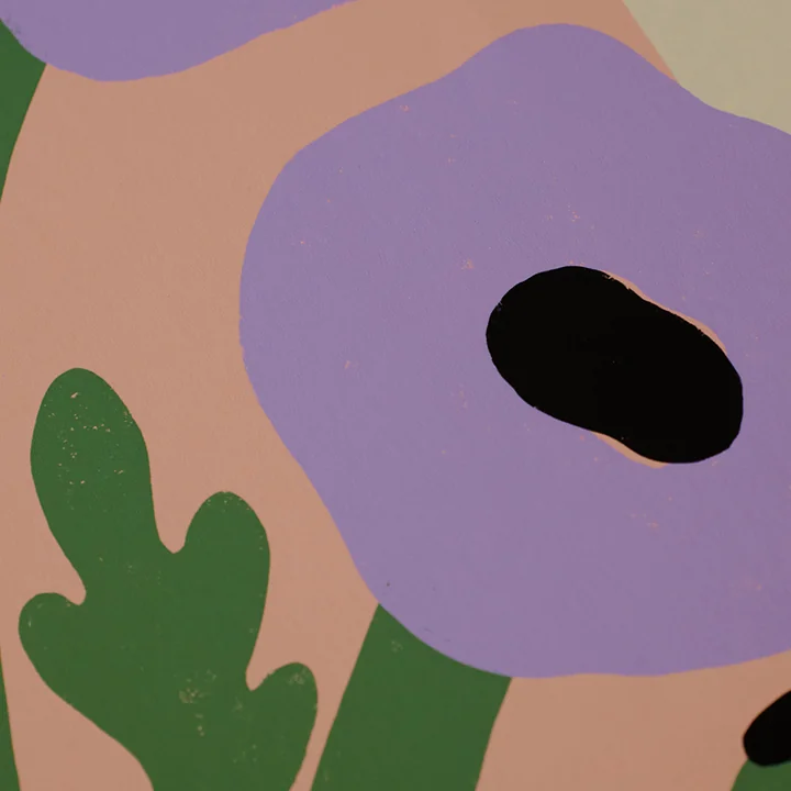 Purple Poppies door Madelen Möllard van The Poster Club