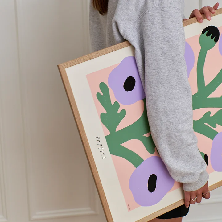 Purple Poppies door Madelen Möllard van The Poster Club