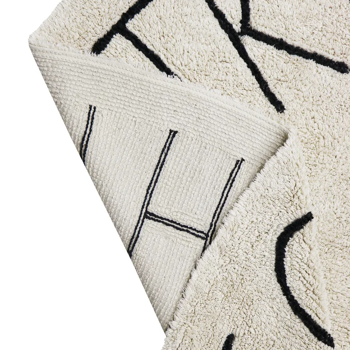 ABC Lorena Canals Tapijt, Ø 150 cm, naturel / zwart van