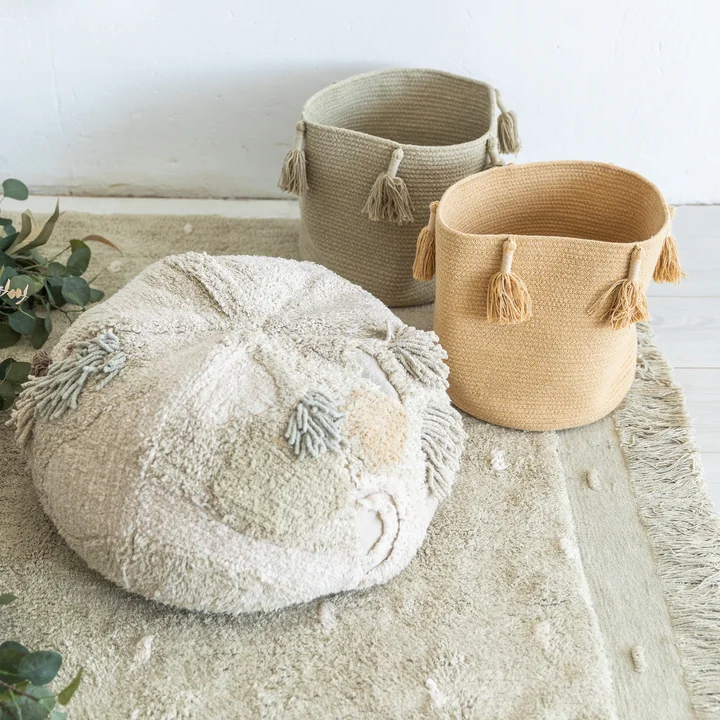 Mossy Rock Pouf, Ø 50 cm, groen / beige by Lorena Canals