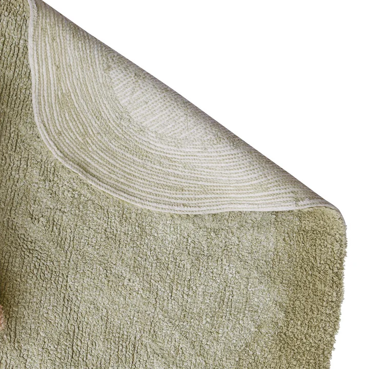 Puffy Lily Tapijt, 140 x 160 cm, groen/roze door Lorena Canals