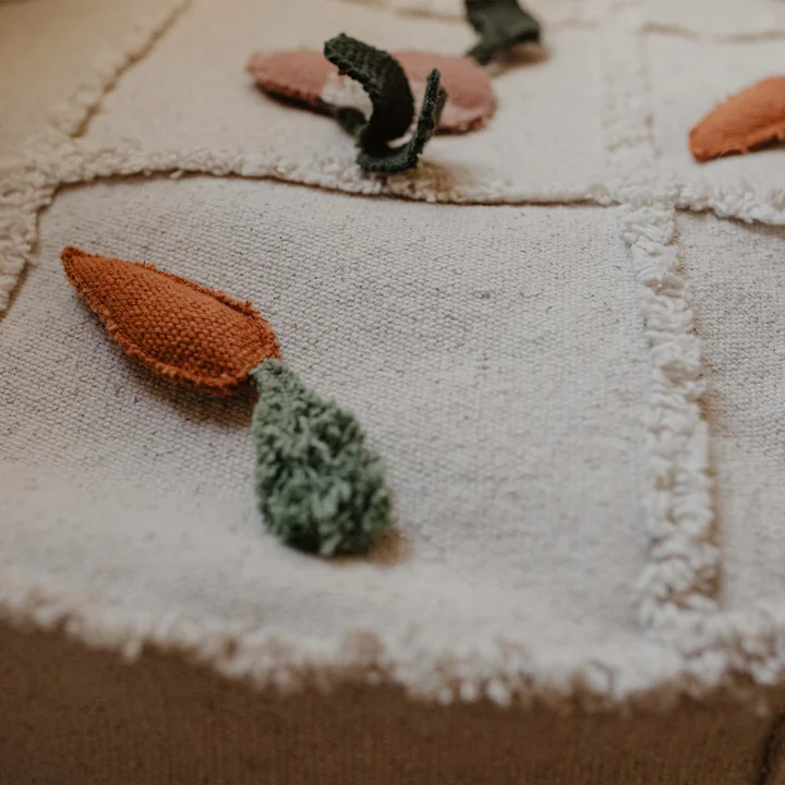 Tic-Tac-Toe Poef, 50 x 50 cm, naturel door Lorena Canals