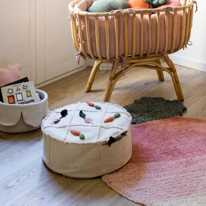 Tic-Tac-Toe Poef, 50 x 50 cm, naturel door Lorena Canals