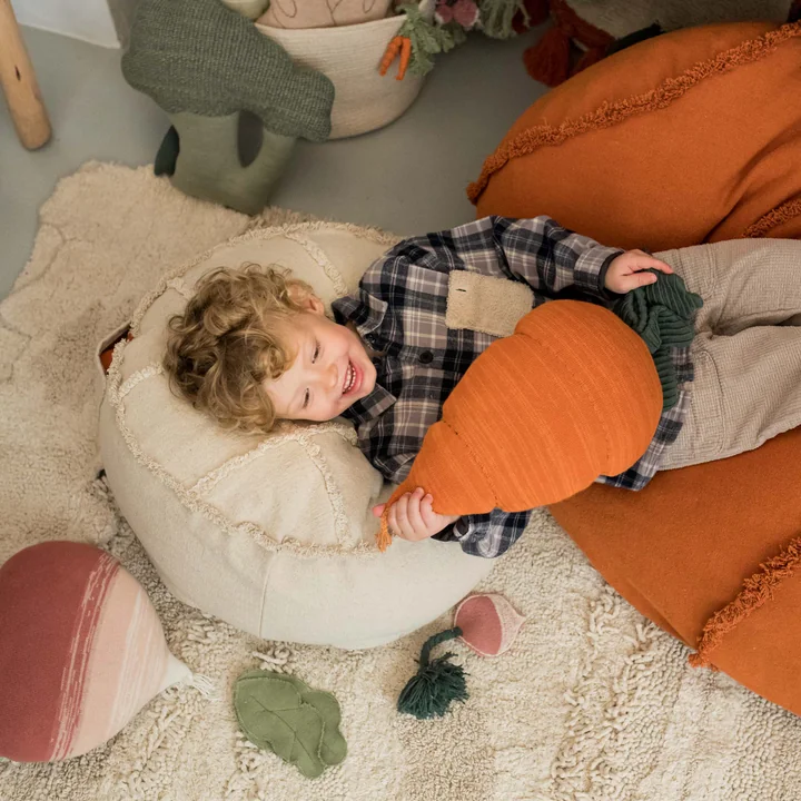 Tic-Tac-Toe Poef, 50 x 50 cm, naturel door Lorena Canals