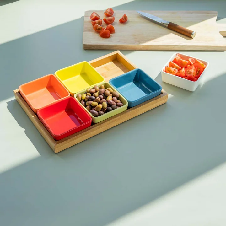 Kommenset met houten dienblad van Remember