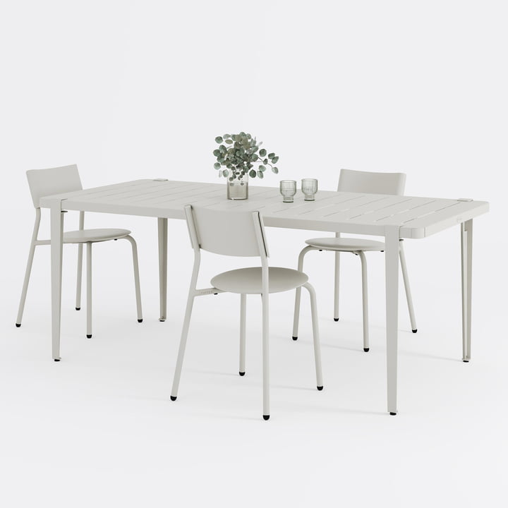 MIDI Tuintafel collectie, 190 x 90 cm, krijtgrijs by TipToe