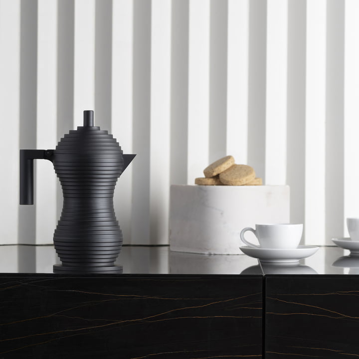 Pulcina Espressomachine zwart van Alessi