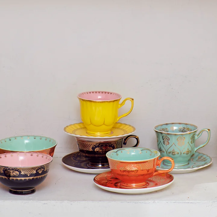 Pols Potten - Grandpa Kop met schotel, veelkleurig