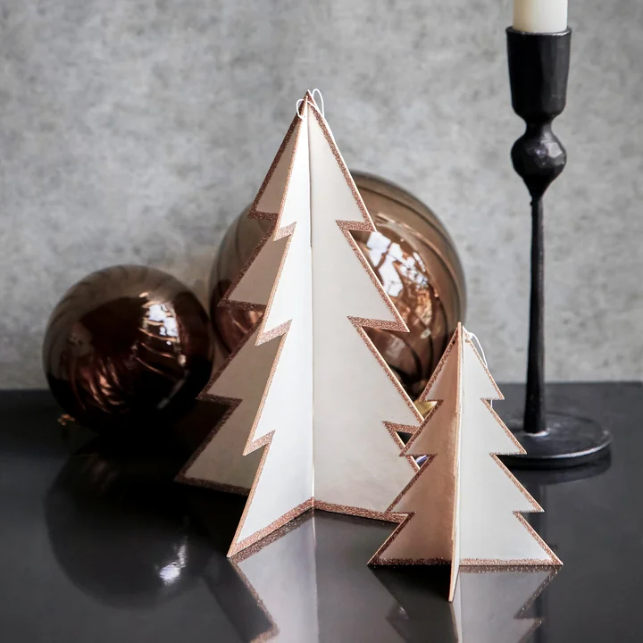 Threed Ornamenten van House Doctor in de uitvoering wit/goud (set van 2)