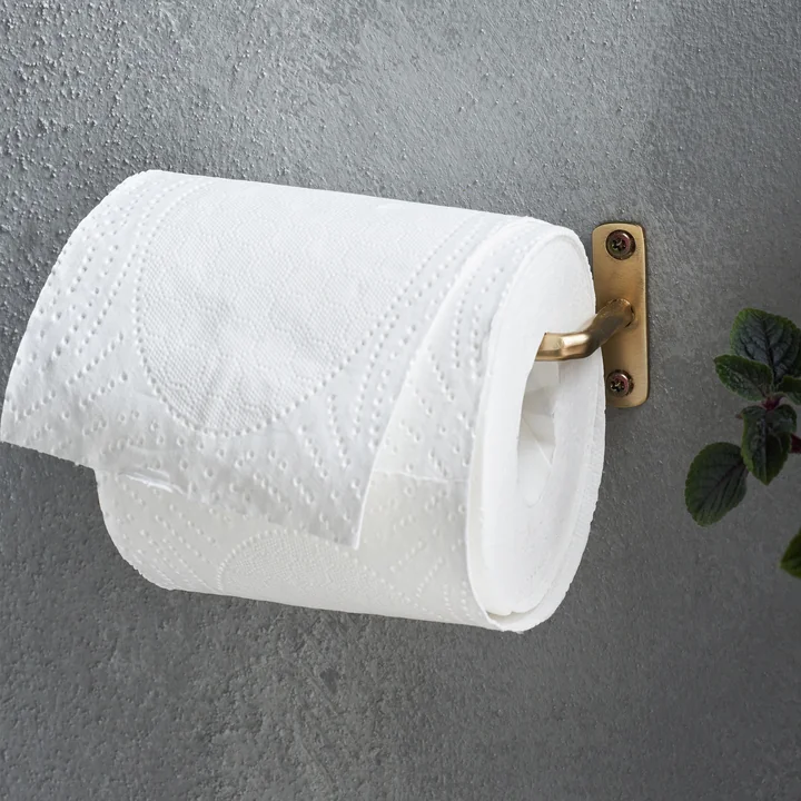 Welo Toiletrolhouder van House Doctor in messing uitvoering