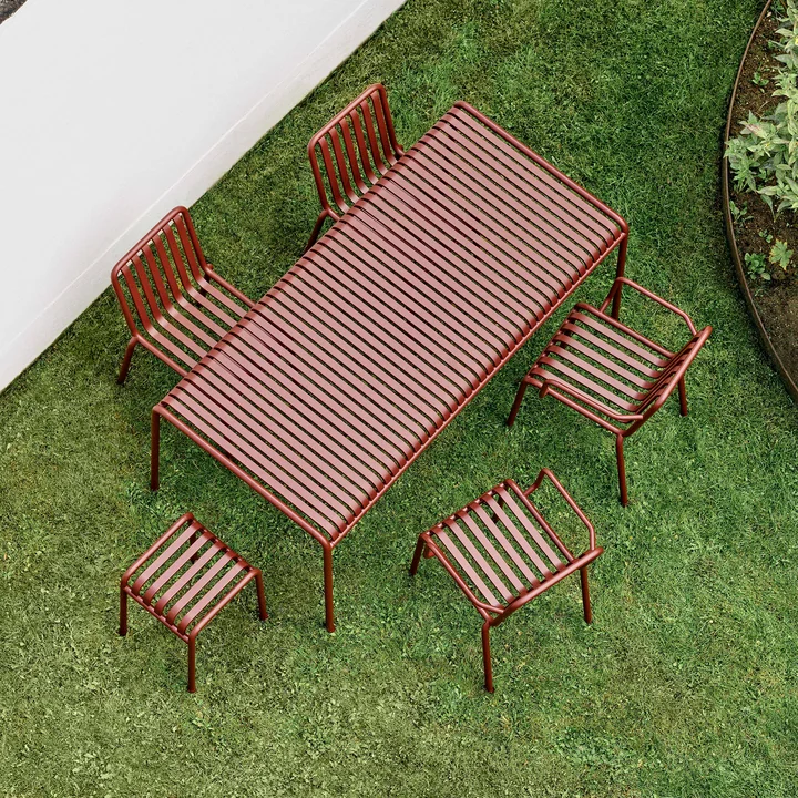 HAY - Palissade Tafel, rechthoekig, 170 x 90 cm, ijzerrood