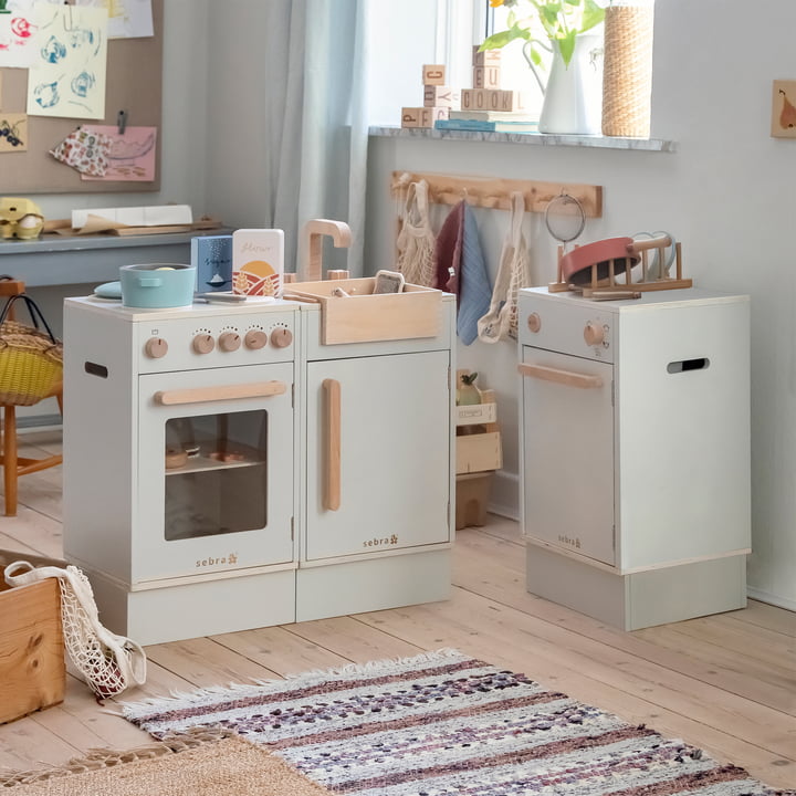 KIDchen Kinderkeuken van hout, beige by Sebra