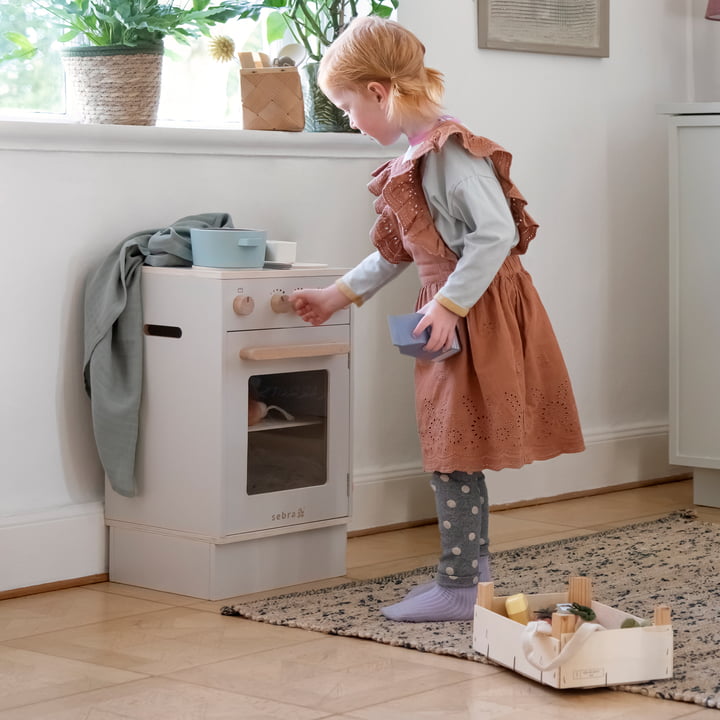 KIDchen Kinderkeuken van hout, beige by Sebra