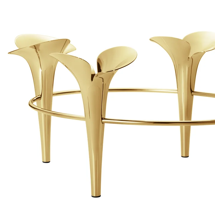 Bloom Botanica Kandelaar, goud door Georg Jensen