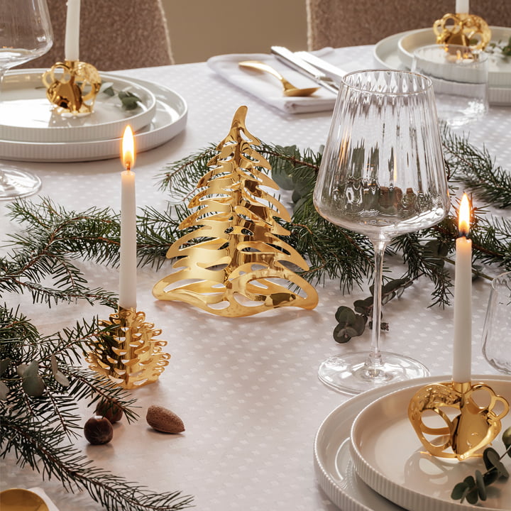 Tafel kerstboom, medium, goud by Georg Jensen