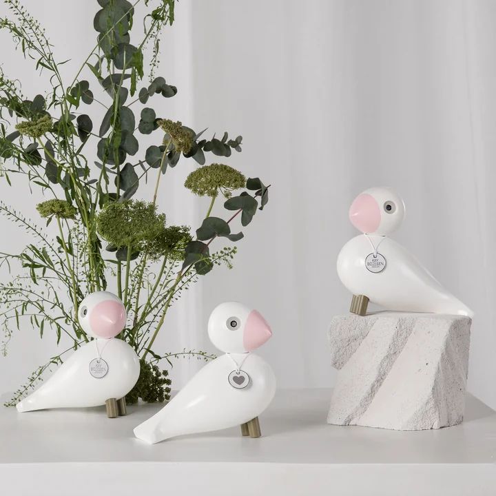 Songbird Love Charity van Kay Bojesen in de wit/roze versie