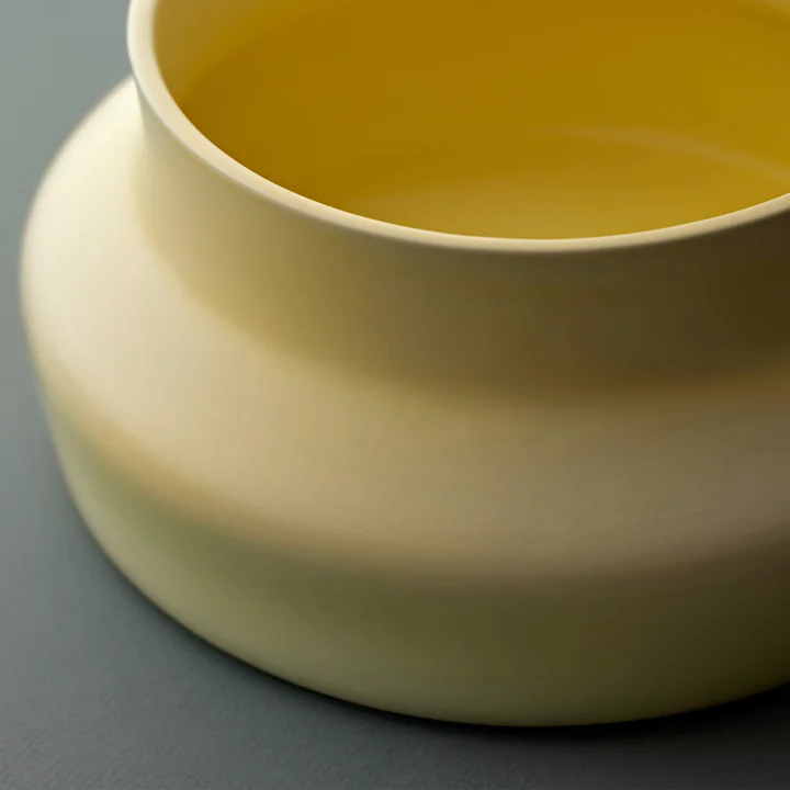 Gense - Dorotea Vaas van keramiek, 25 x 12 cm, zachtgeel