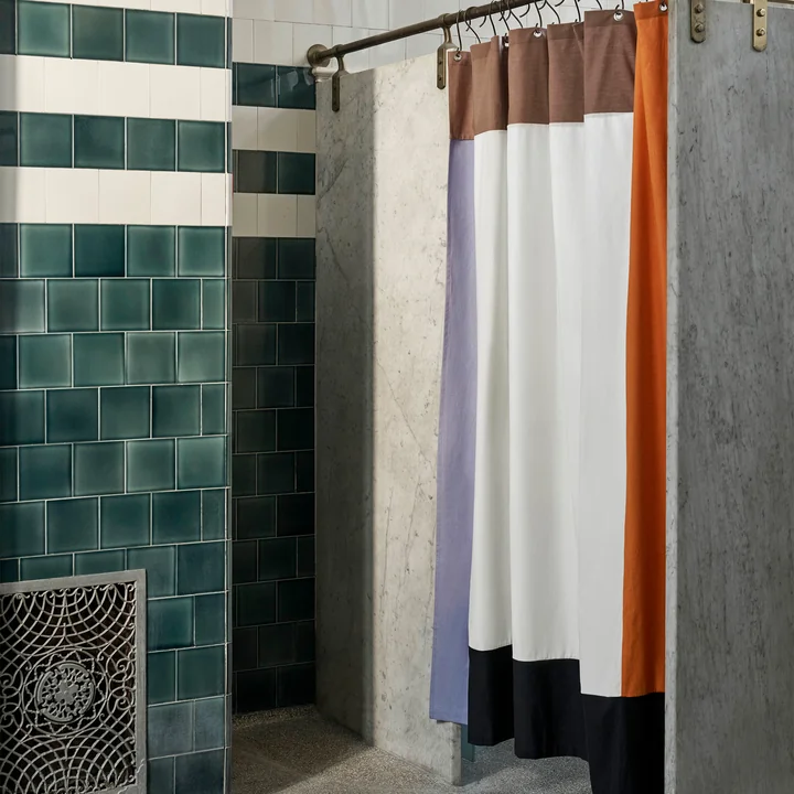 Pivot Douchegordijn, 200 x 180 cm, crème van HAY