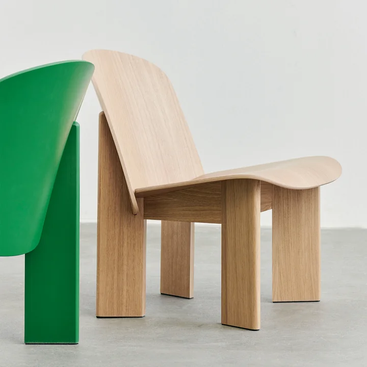 Chisel Lounge Chair eiken (gelakt op waterbasis) van HAY