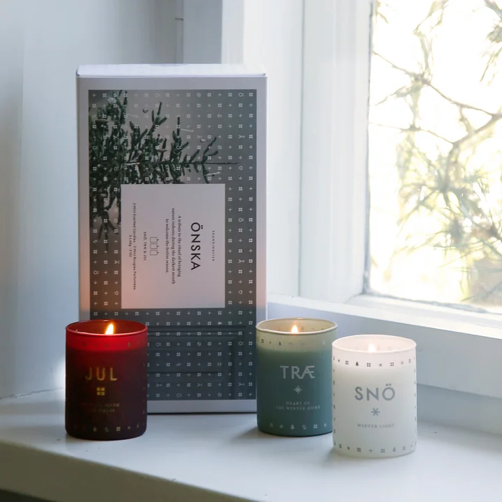 Kaarsenset Mini Önska Set van 3 by Skandinavisk