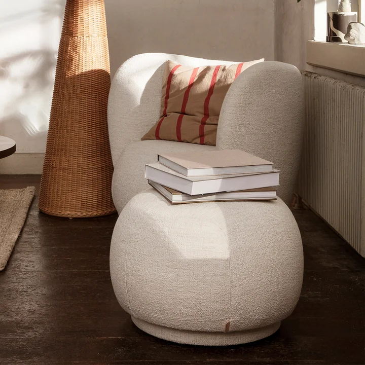 Rico Lounge Chair Wol Bouclé gebroken wit van Ferm Living