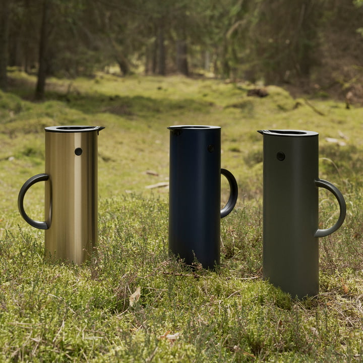 Stelton - Isoleerkan EM 77, 1 l soft diepe oceaan, soft donker bos