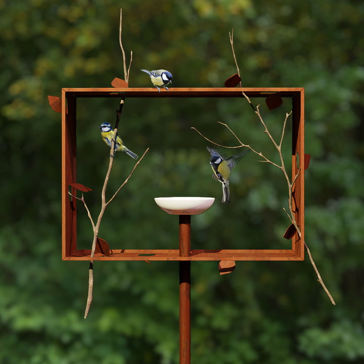 Frederik Roijé - Frame Vogelvoederhuisje, roestbruin