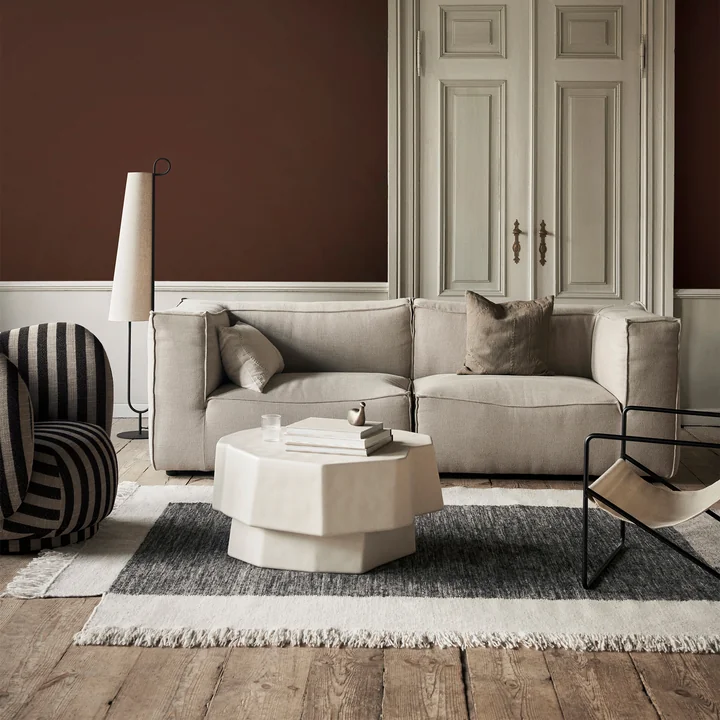 Counter Vloerkleed, 200 x 300 cm, houtskool / gebroken wit van Ferm Living