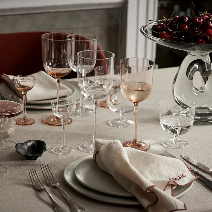 Host Glazen, helder en blush van Ferm Living