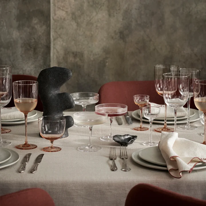 Host Glazen, helder en blush van Ferm Living