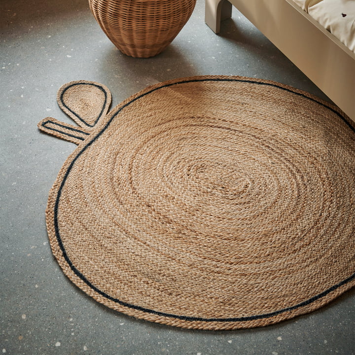 Geweven jute vloerkleed, appel / natuur van ferm Living