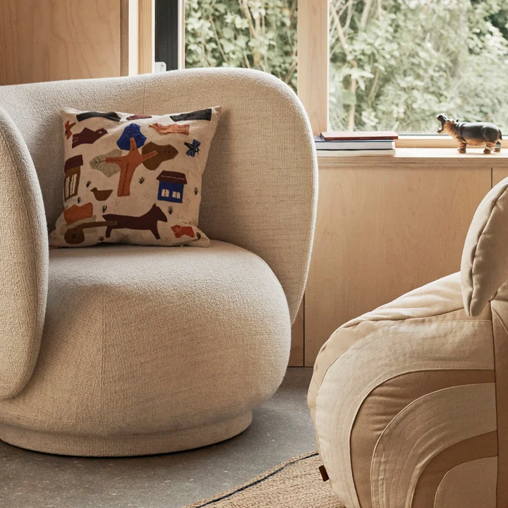 Ferm Living - Village Kussen, 40 x 40 cm, gebroken wit