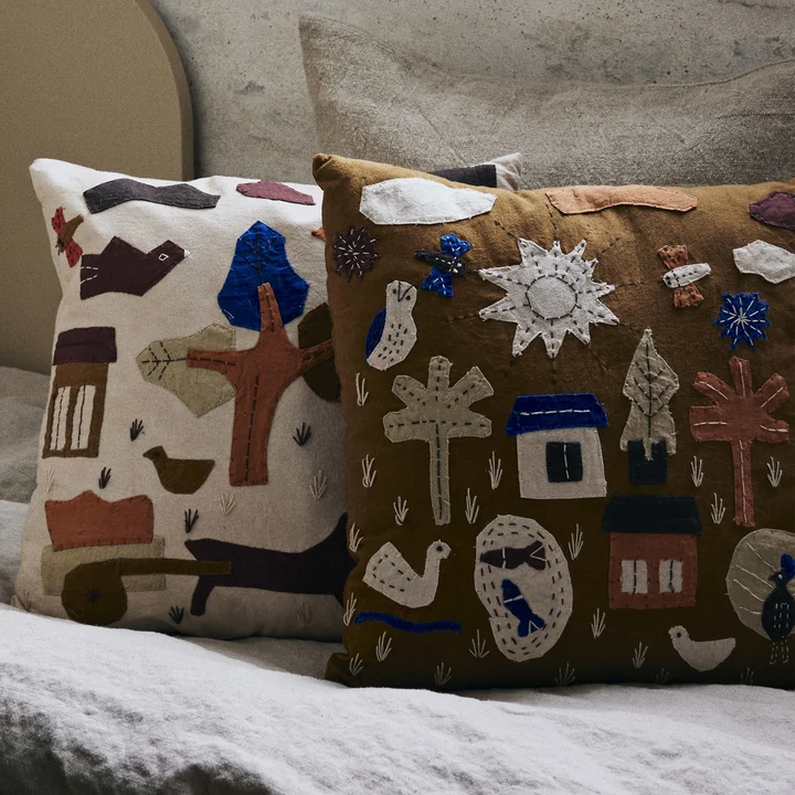 Ferm Living - Village Kussen, 40 x 40 cm