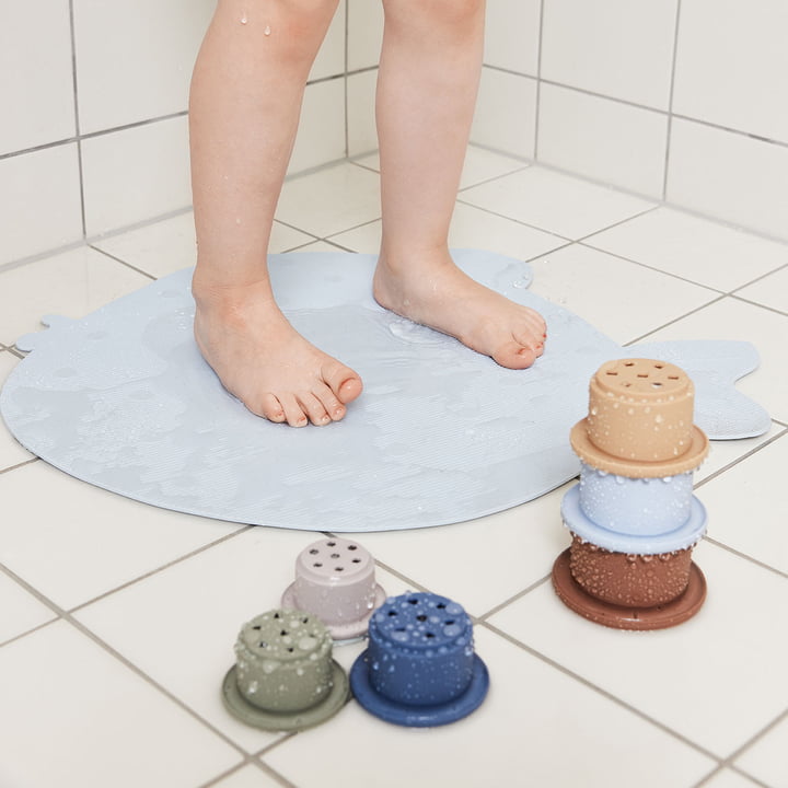 OYOY - Antislip badmat, Little Finn, ijsblauw