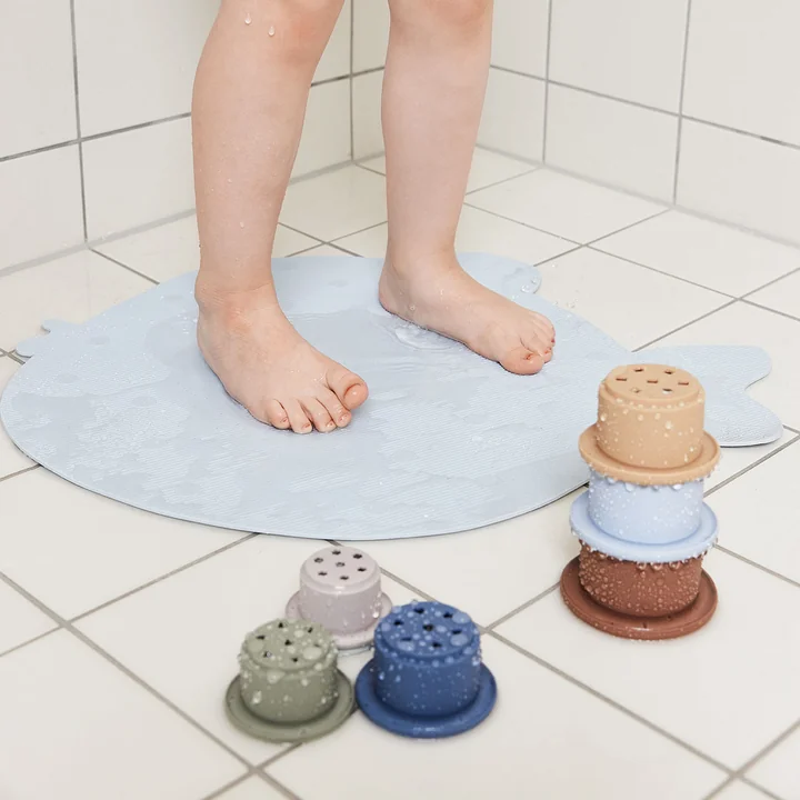 OYOY - Antislip badmat, Little Finn, ijsblauw