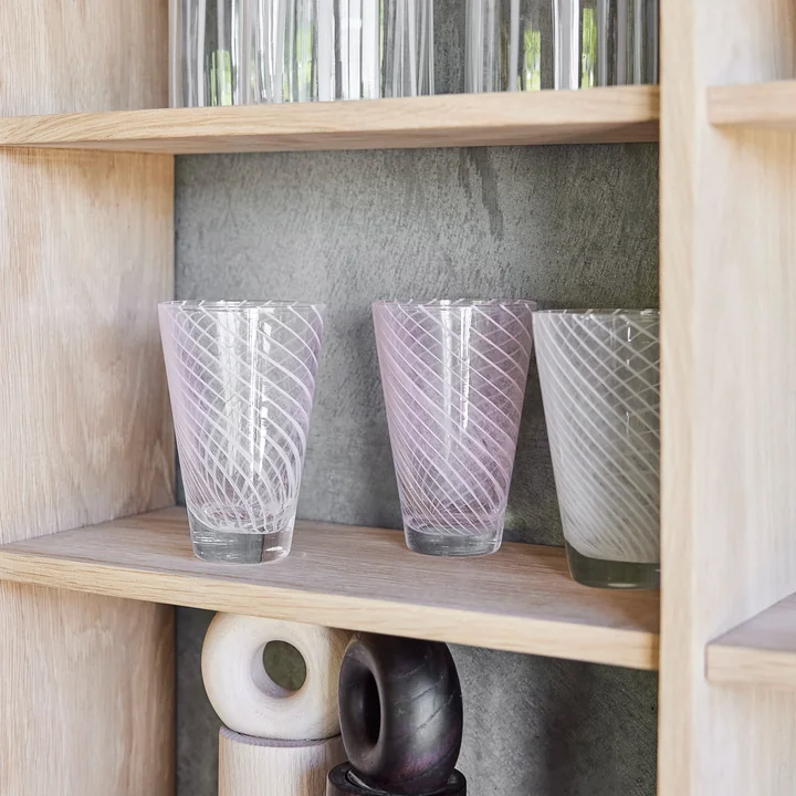 OYOY - Yuka Swirl Drinkglas, roos