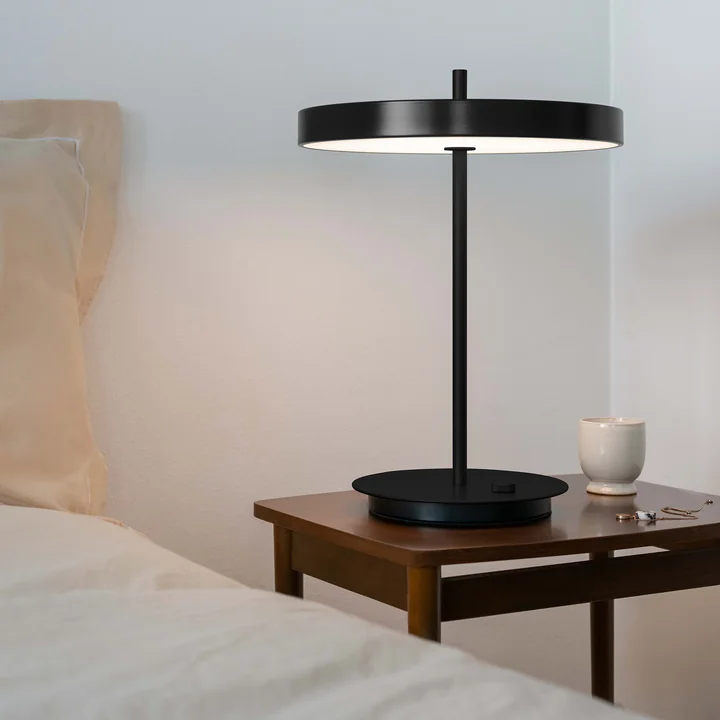 Asteria Move LED Tafellamp V2, H 30,6 cm, zwart / zwart (speciale editie) by Umage