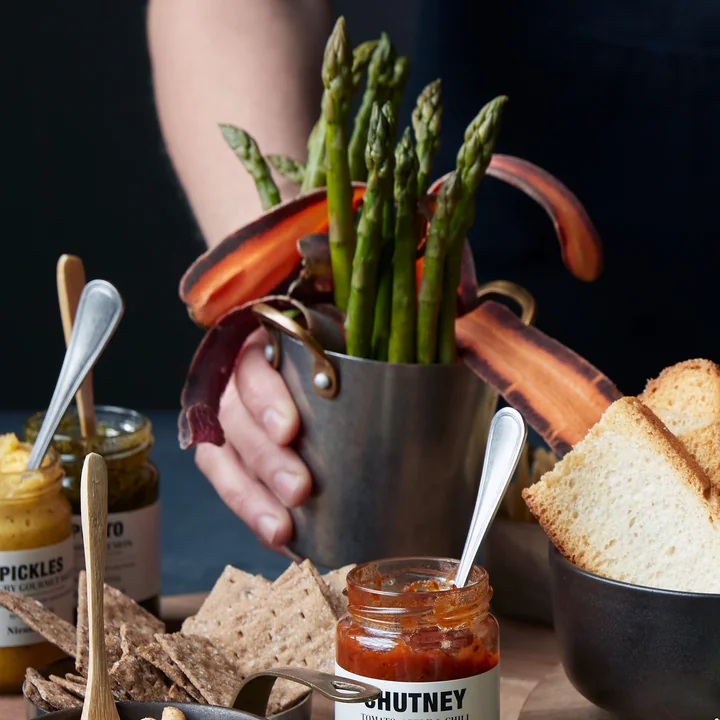 Nicolas Vahé - Presentation Emmer, geborsteld roestvrij staal (set van 2)