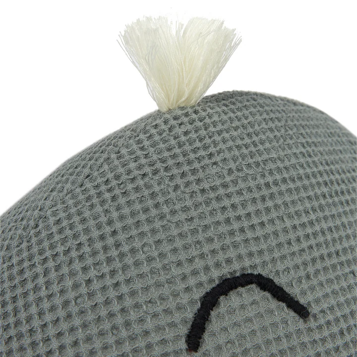 Nobodinoz - Wabi Sabi Kussen, walvis, 42 x 20 cm, azuurblauw