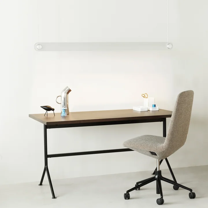 Dim Linear pendelarmatuur, geborsteld aluminium van Normann Copenhagen